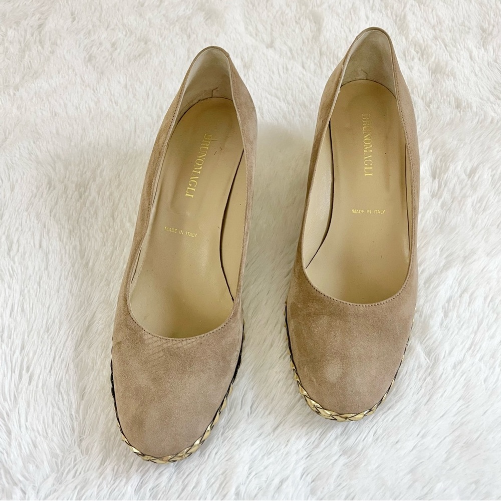 Bruno Magli Suede Braided Wedge